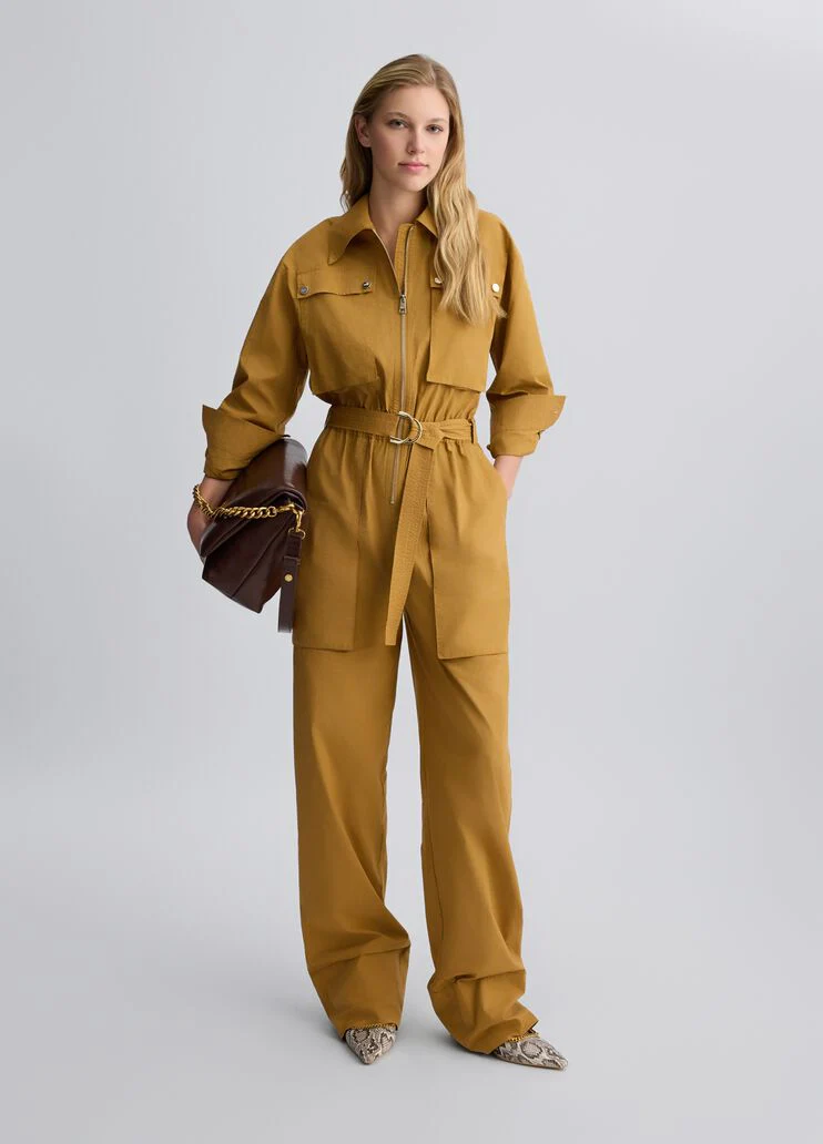 Mustard yellow worker jumpsuit