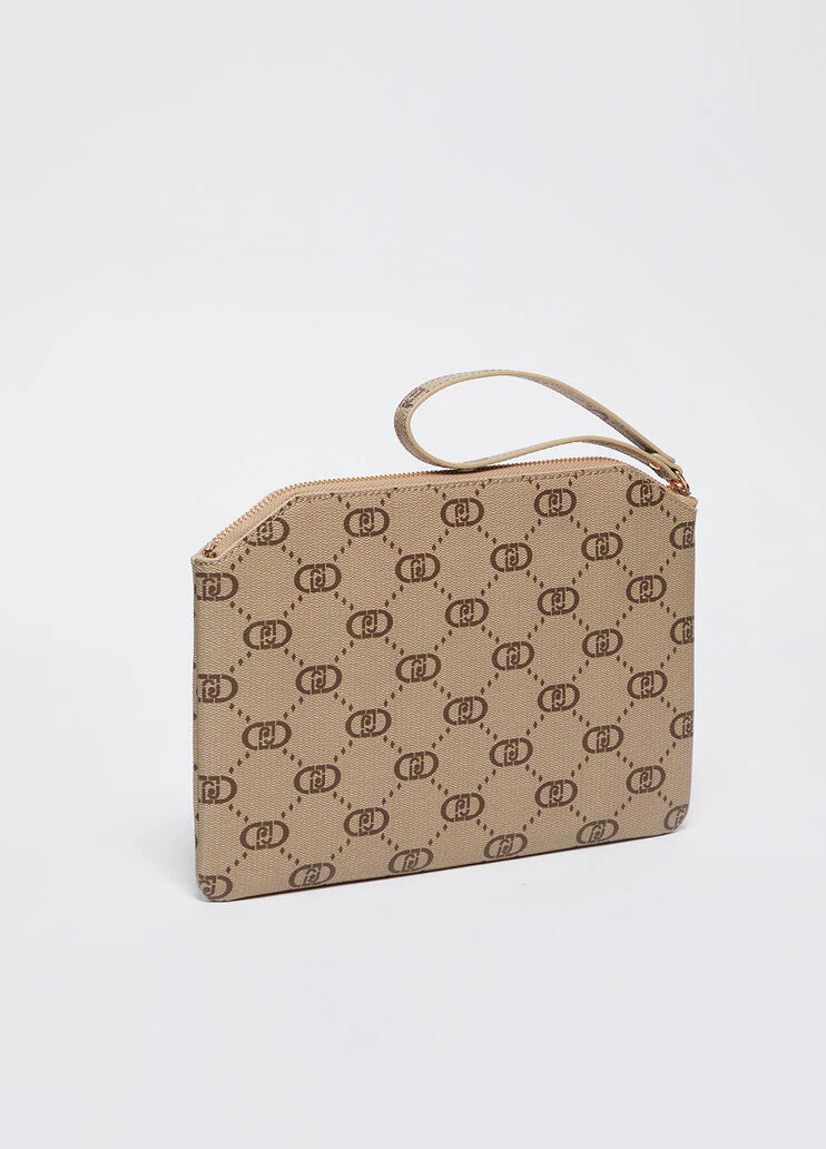 Clutch bag with logo