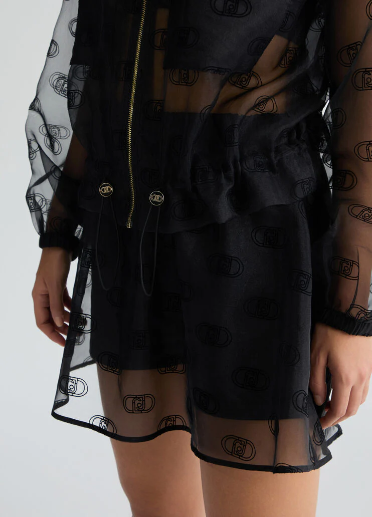 Printed organza jacket