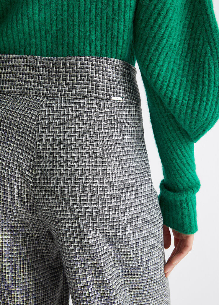 Check palazzo trousers
