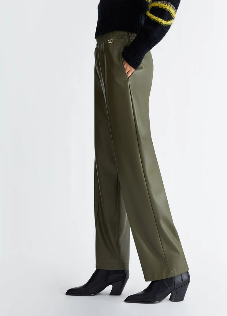 Coated fabric trousers