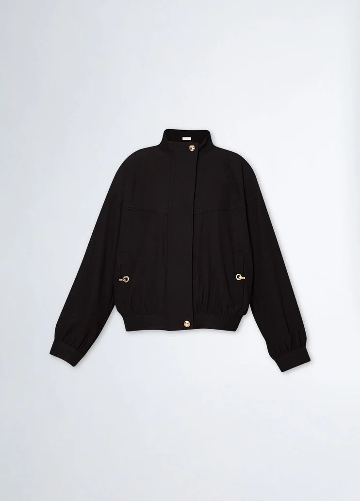 Stretch crepe cady jacket