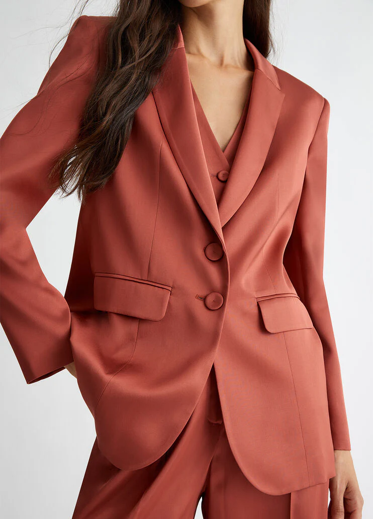 Satin suit blazer