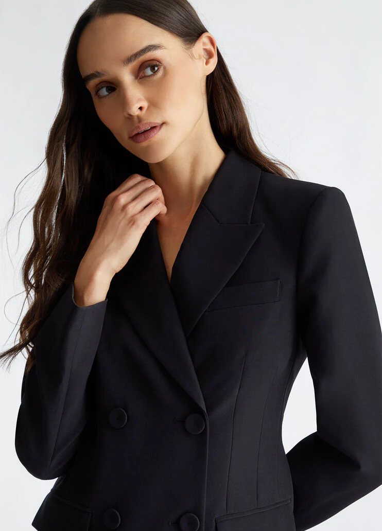 Stretch double-breasted dress