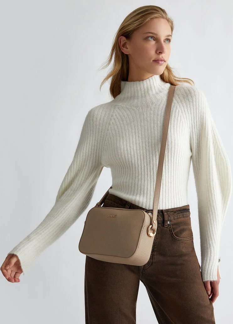 Beige crossbody bag