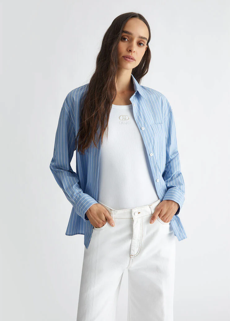 Striped oversized shirt