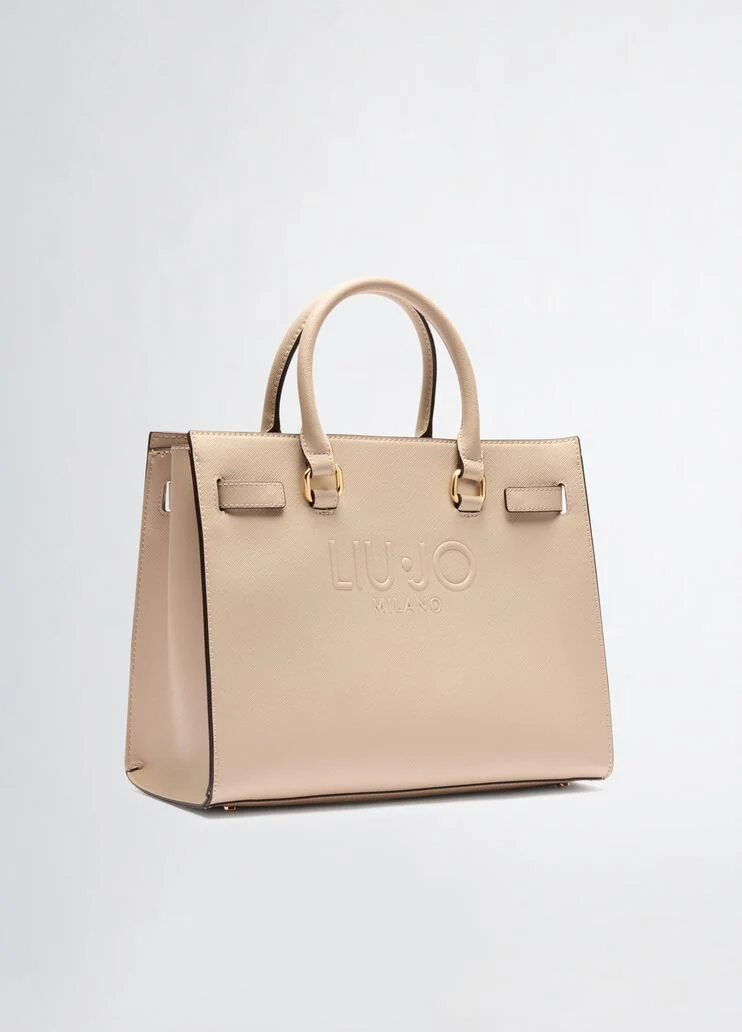Beige shopping bag