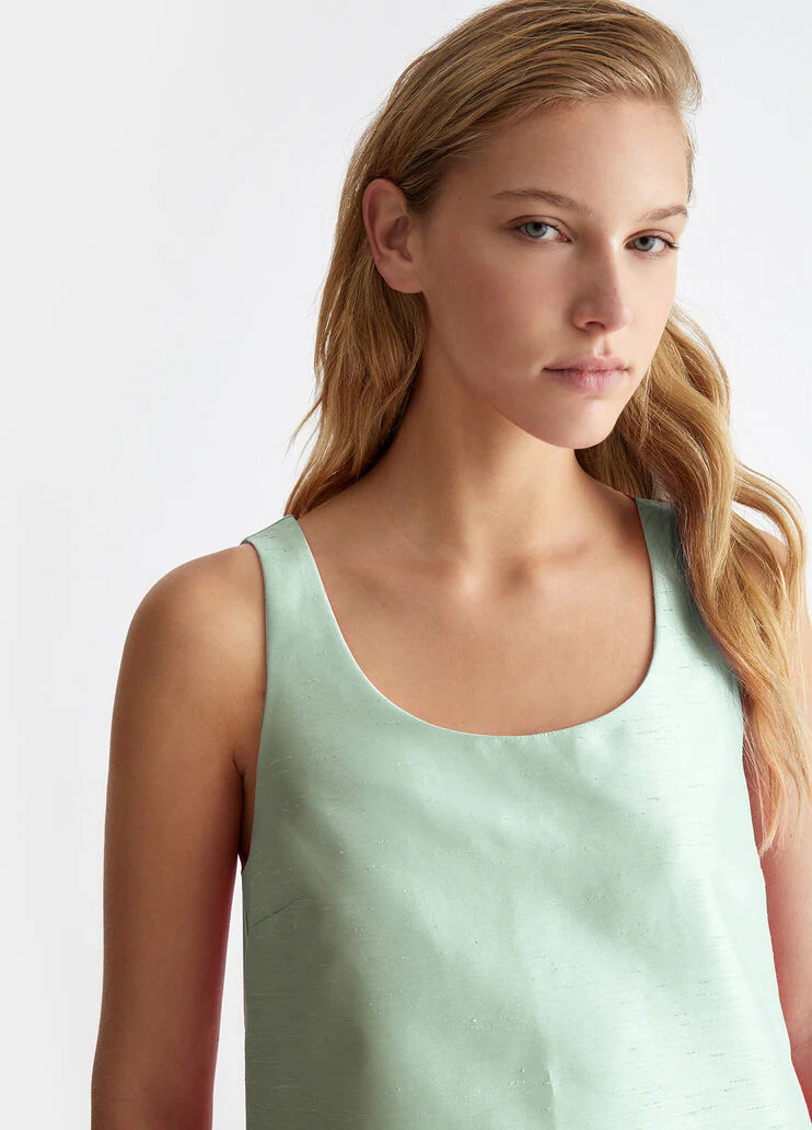 Short sage coloured dress