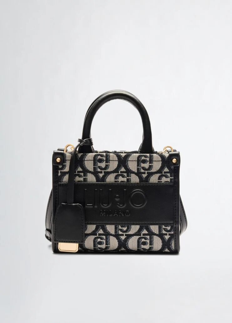 Black mini bag with charm