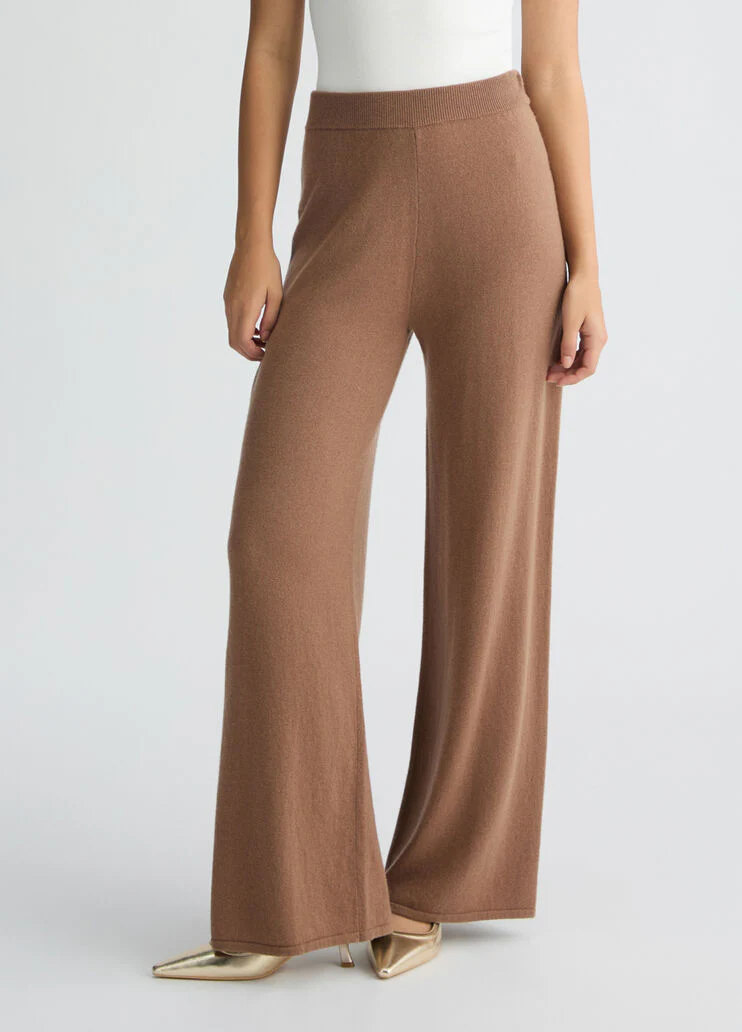 Long knit trousers