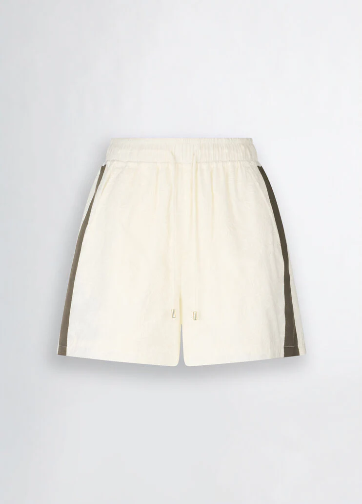Embroidered cotton shorts