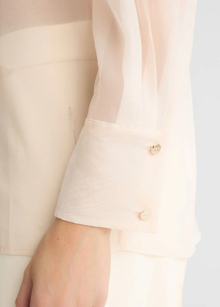 Beige organza shirt