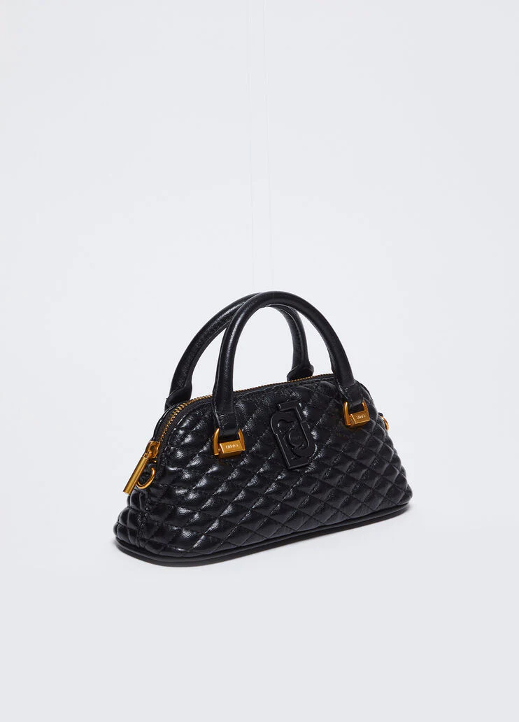Glossy quilted handbag