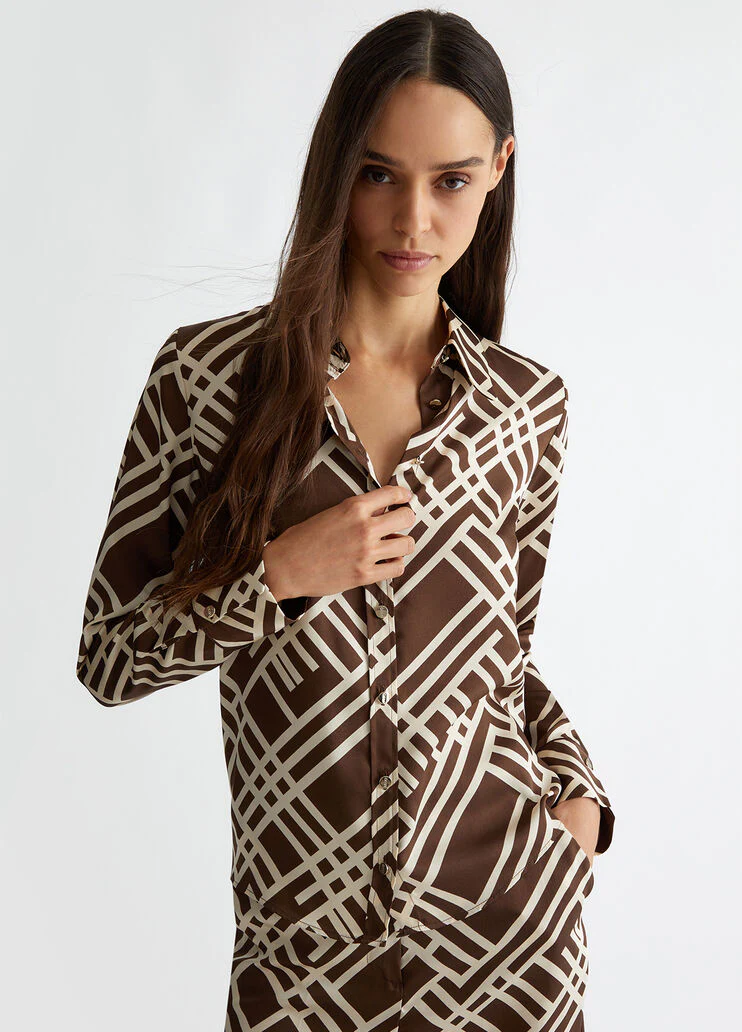 Shirt with geometric print