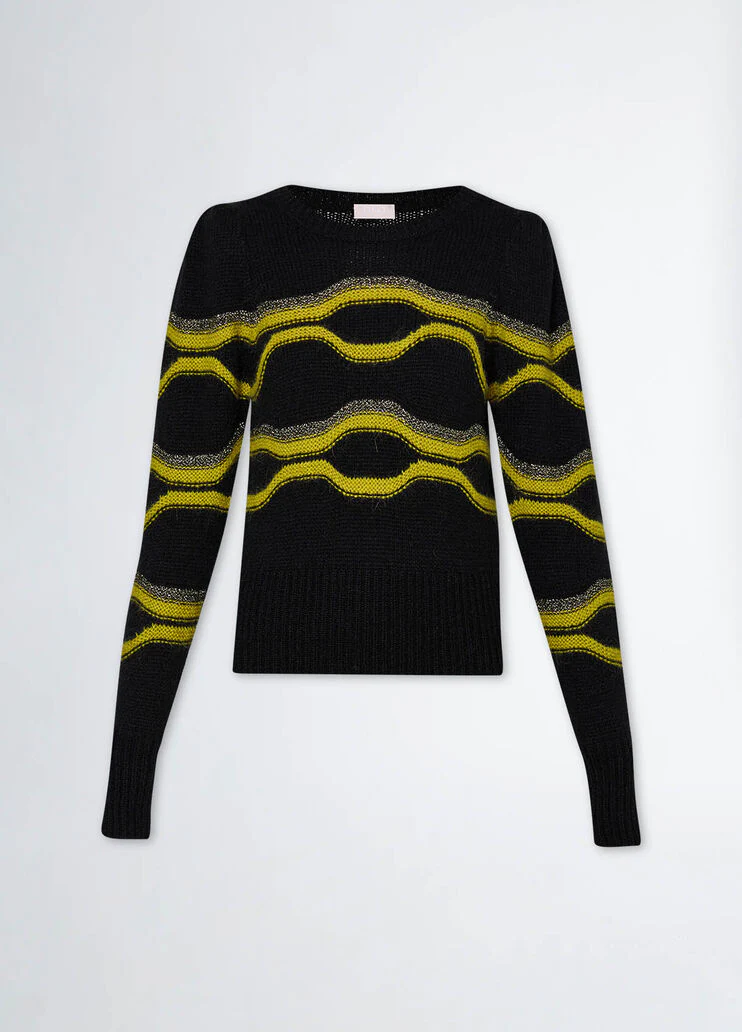 Alpaca-blend jacquard sweater