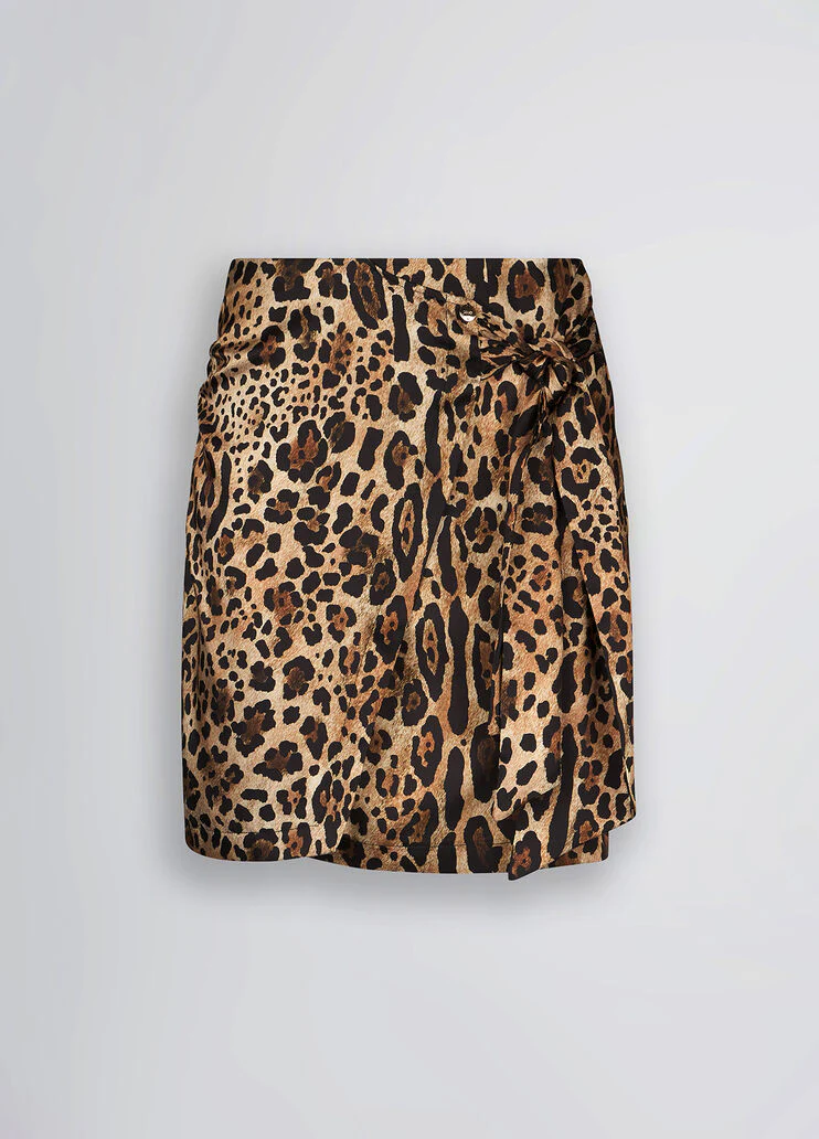 Animal-print miniskirt