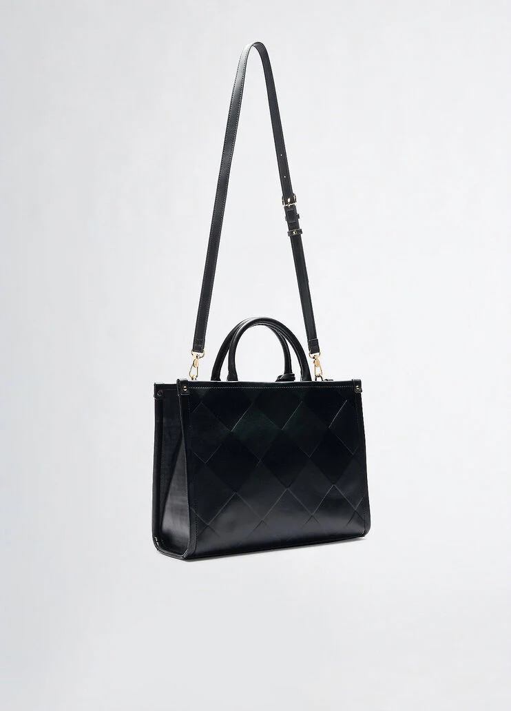 Black shopping tote