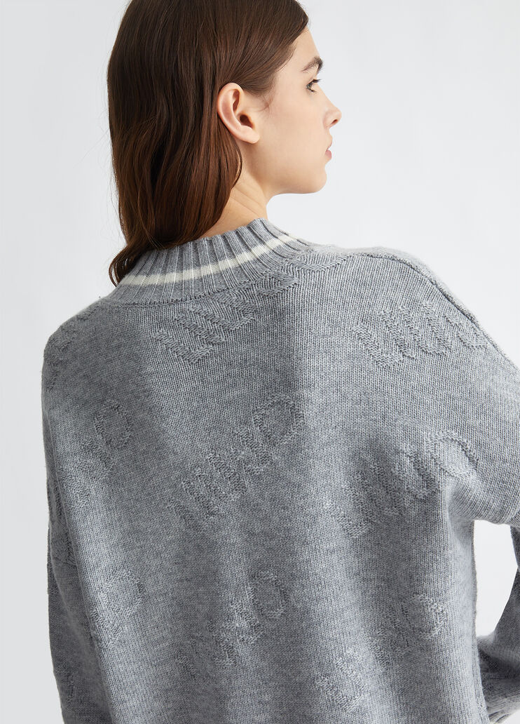 Wool-blend sweater with logo