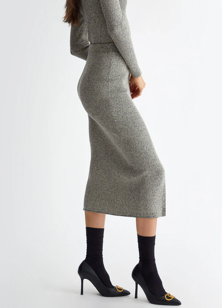 Lurex knit skirt