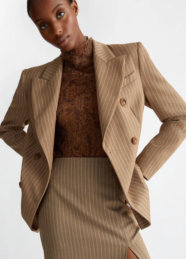 Double-breasted suit blazer