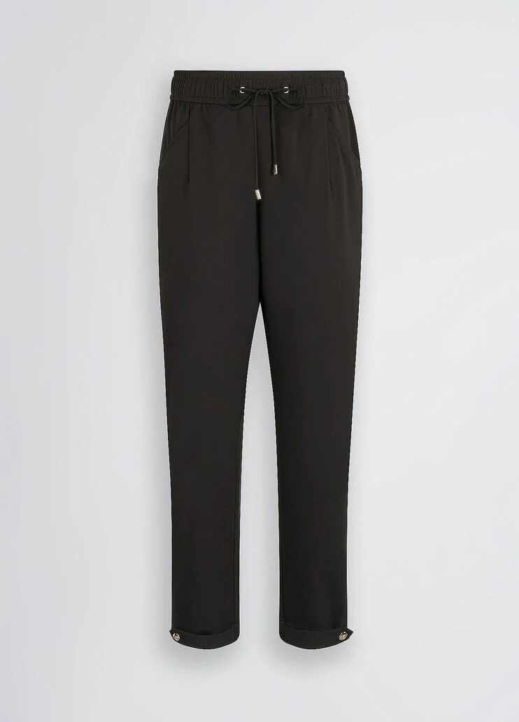 Cropped black trousers