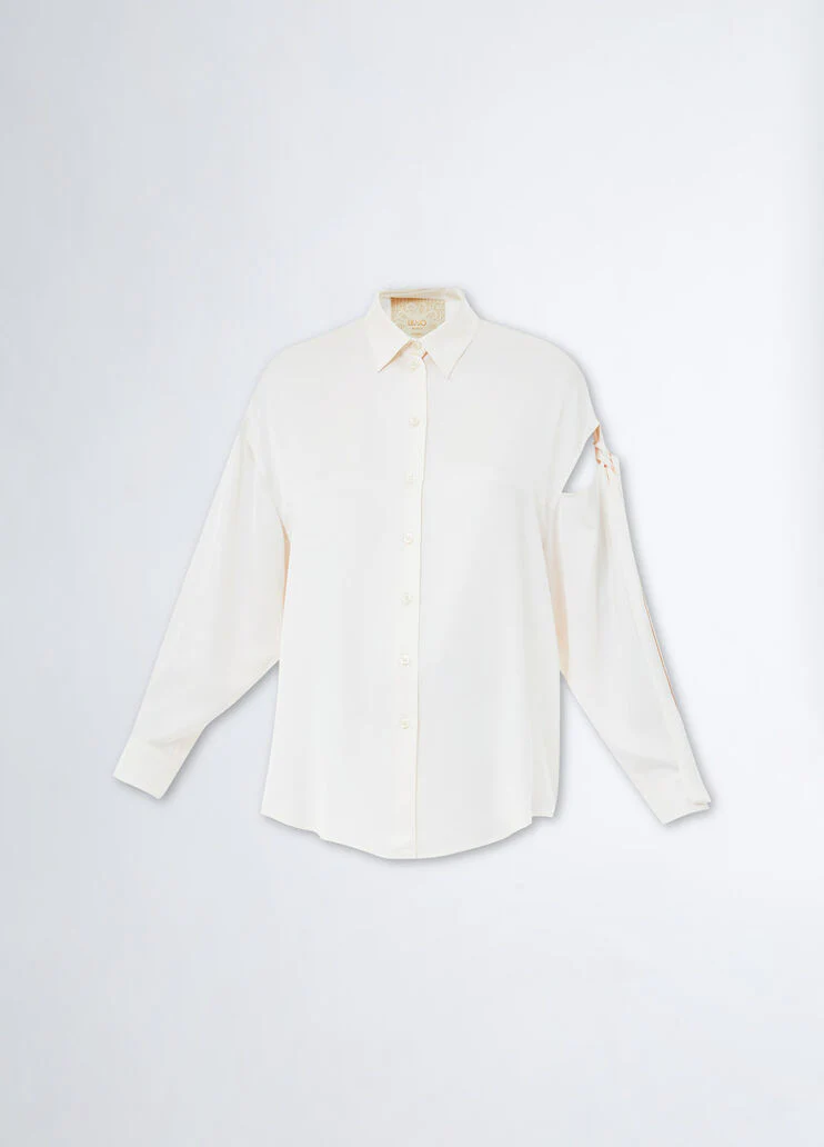 Satin shirt with bow