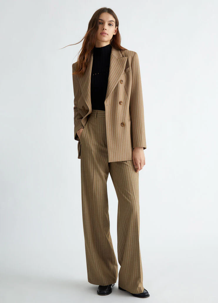 Straight-leg suit trousers