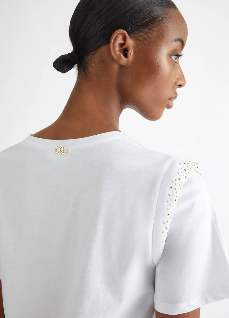 T-shirt with rhinestones