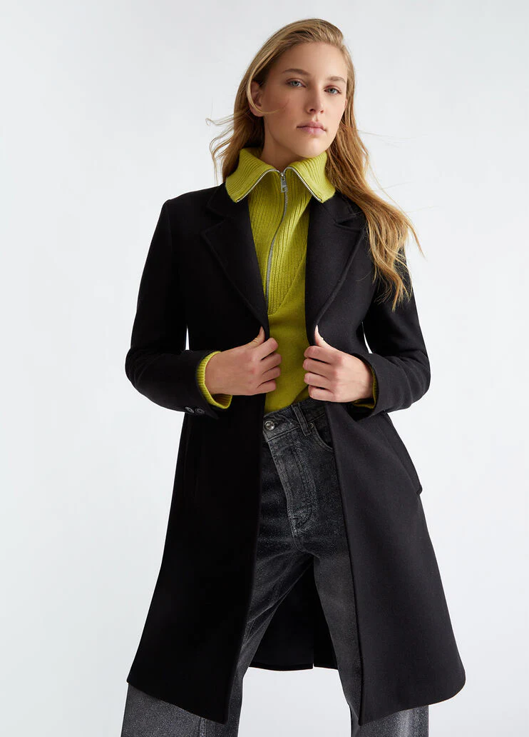 Wool blend coat