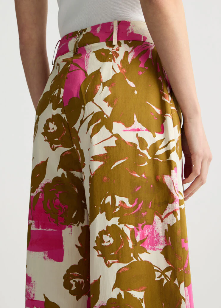 Floral palazzo trousers