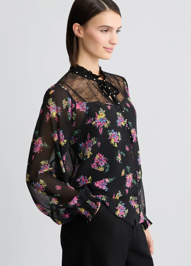 Floral georgette shirt