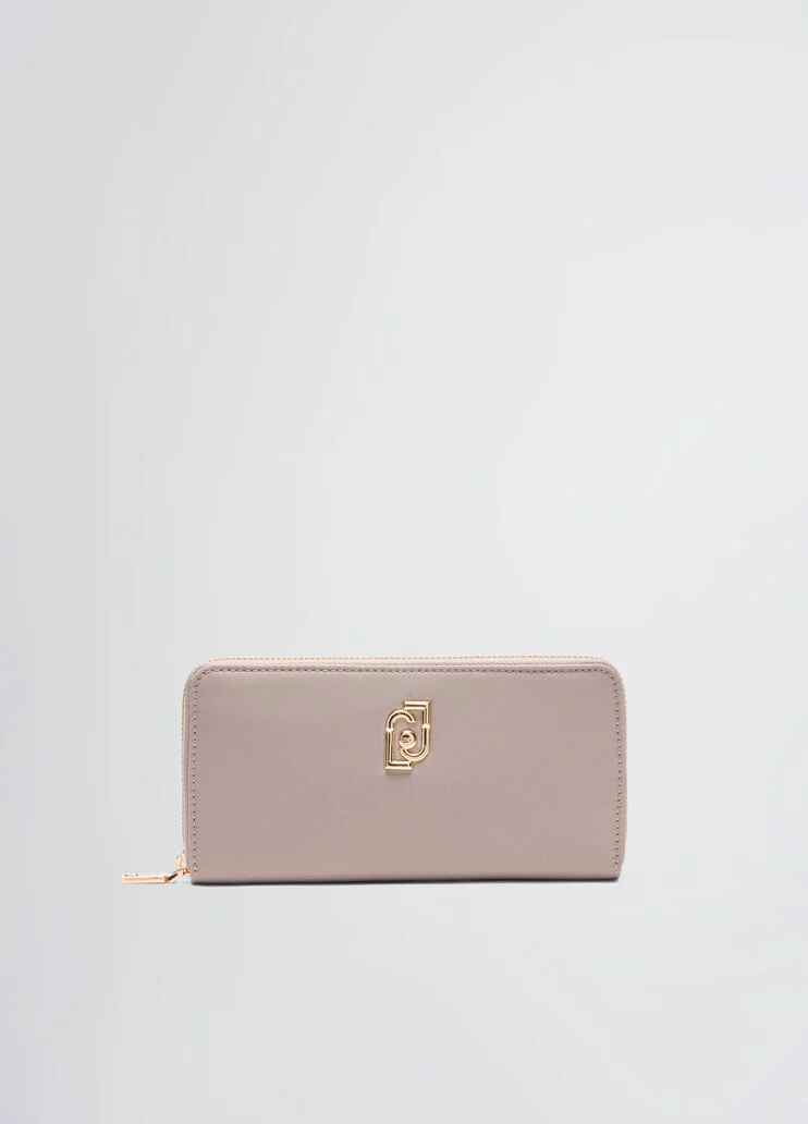 Large nylon zip-around wallet