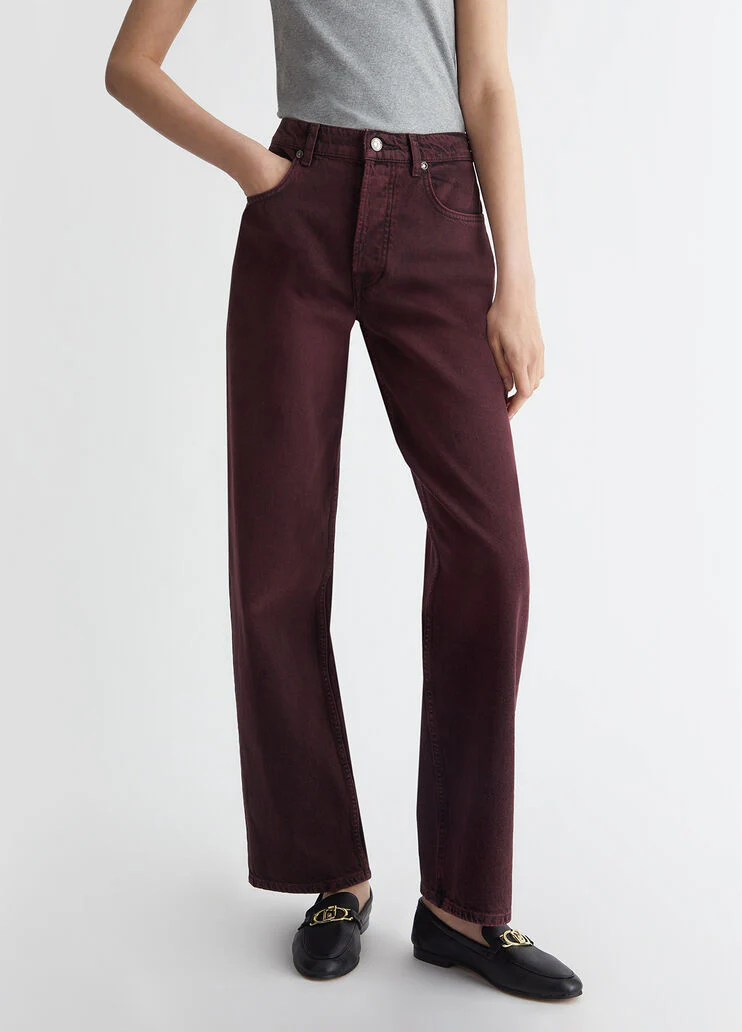 High-rise lurex jeans