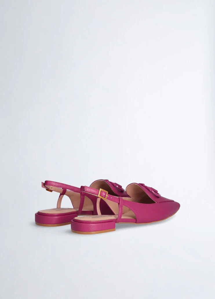 Pink slingback ballet flats