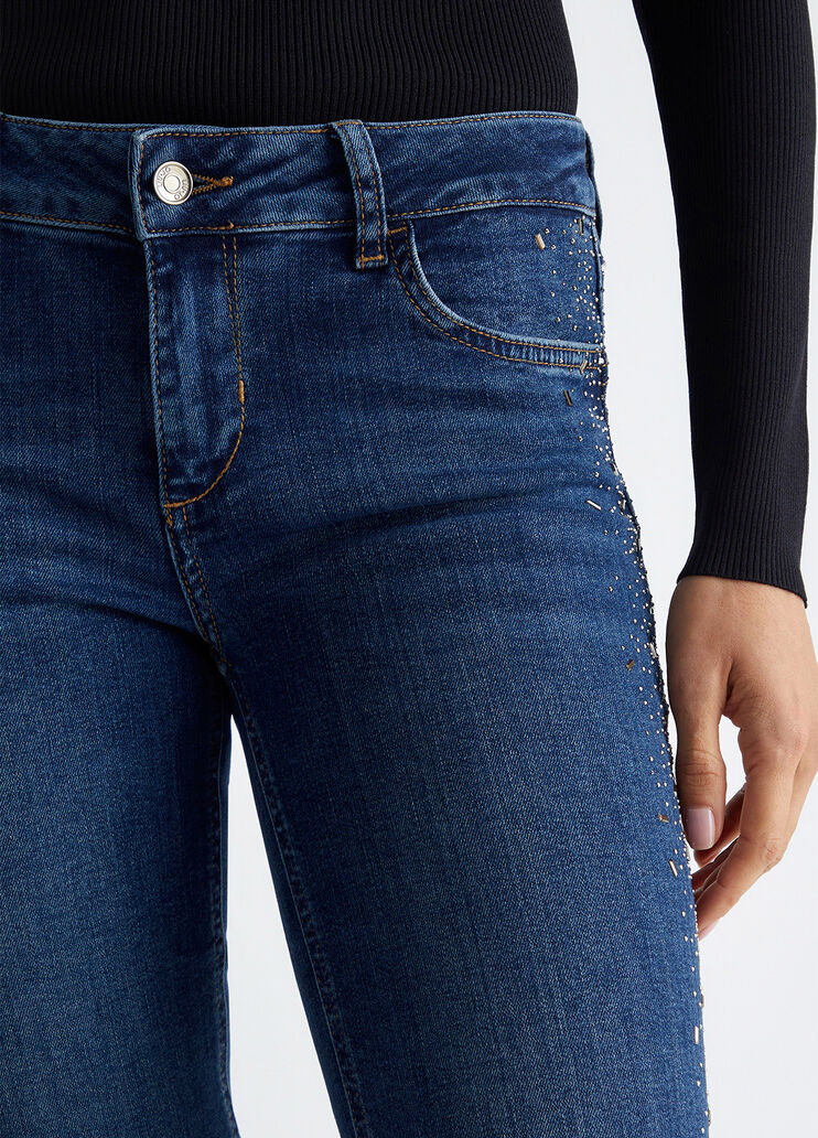 Bottom Up skinny jeans with gemstones