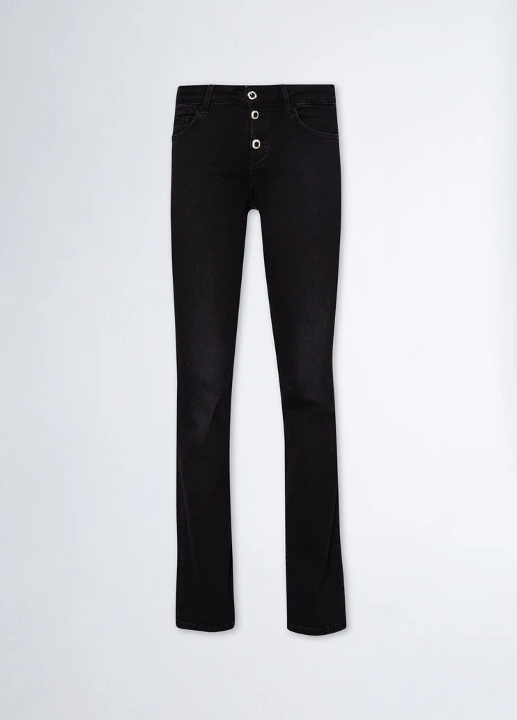 Bootcut jeans with buttons