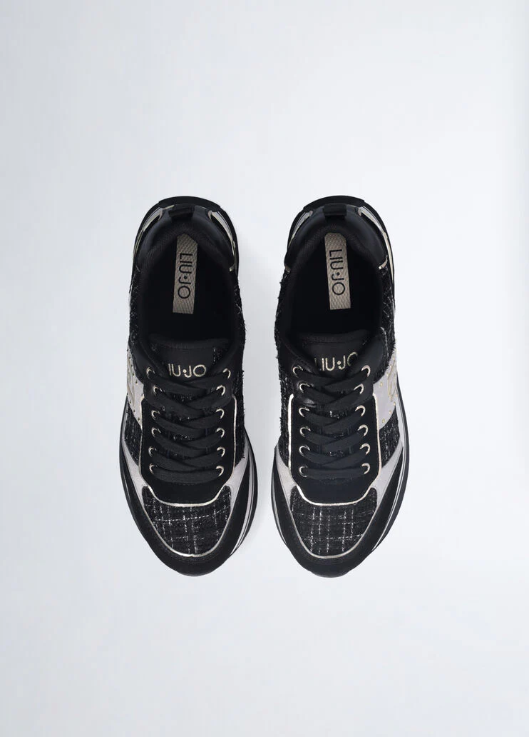 Tweed platform sneakers