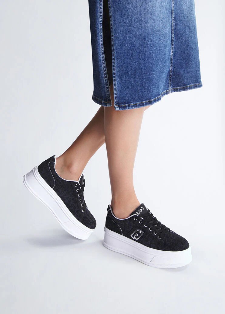 Monogram platform sneakers