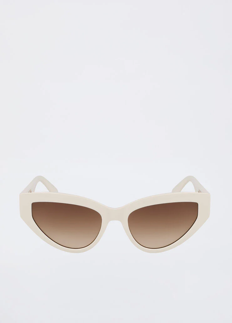 White cat-eye sunglasses