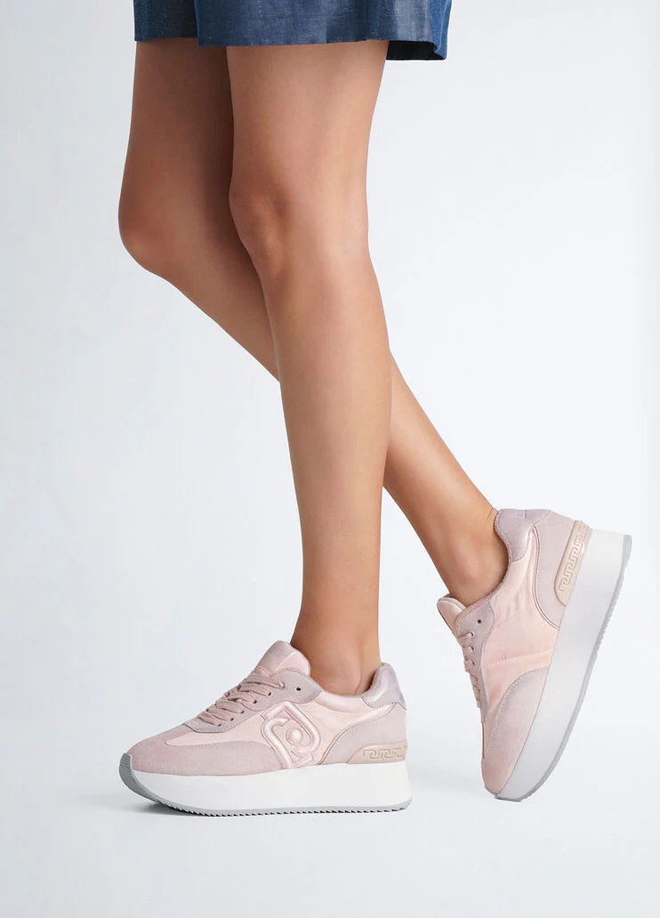 Faded platform sneakers