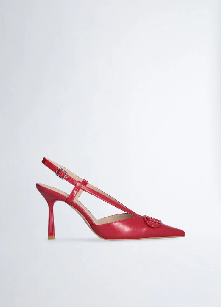 Slingbacks with maxi-logo