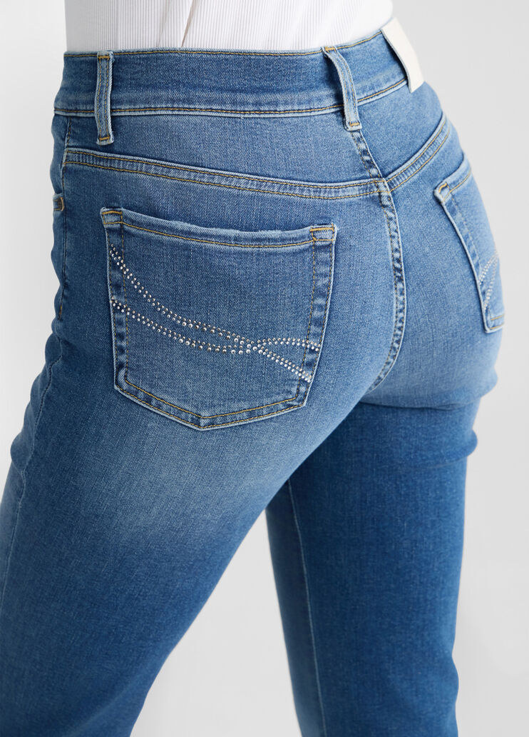 Slim jeans with gemstones