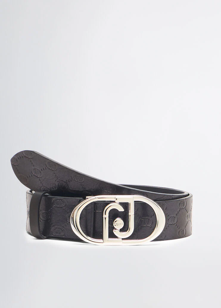 Glossy belt with logo