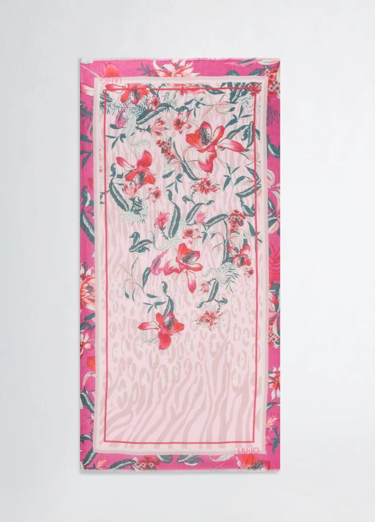Scarf with floral print