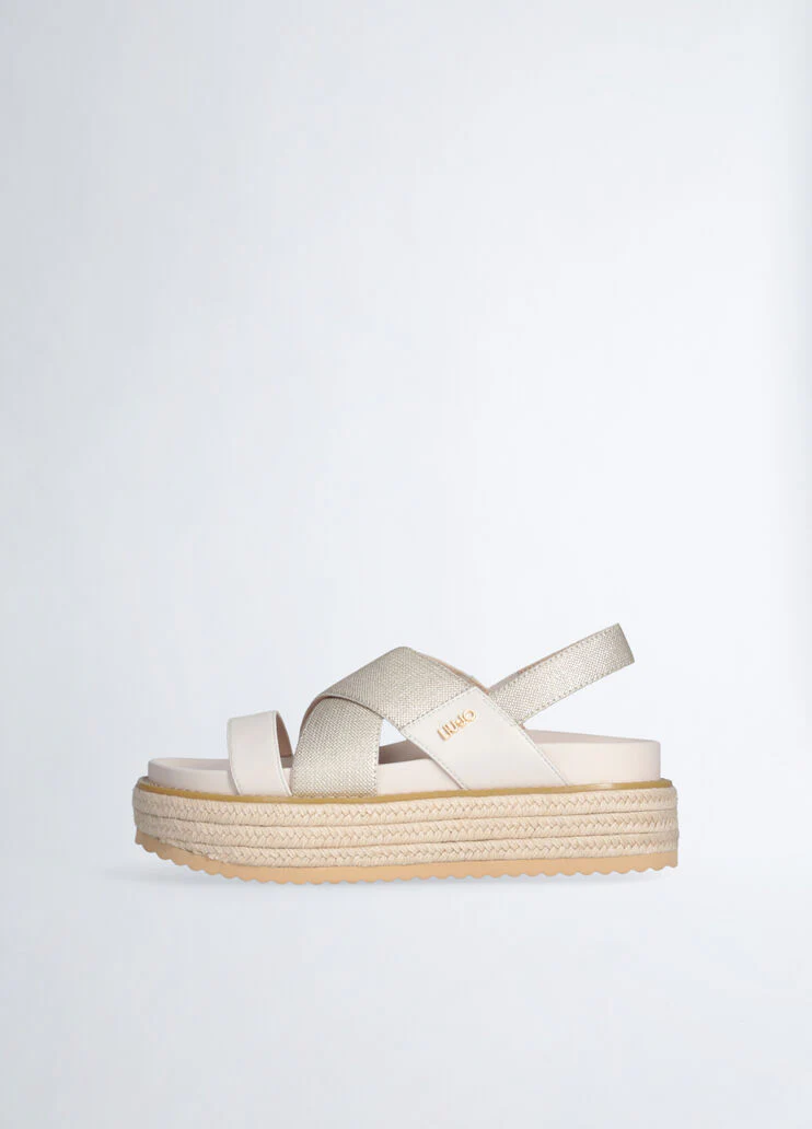 Woven platform sandals