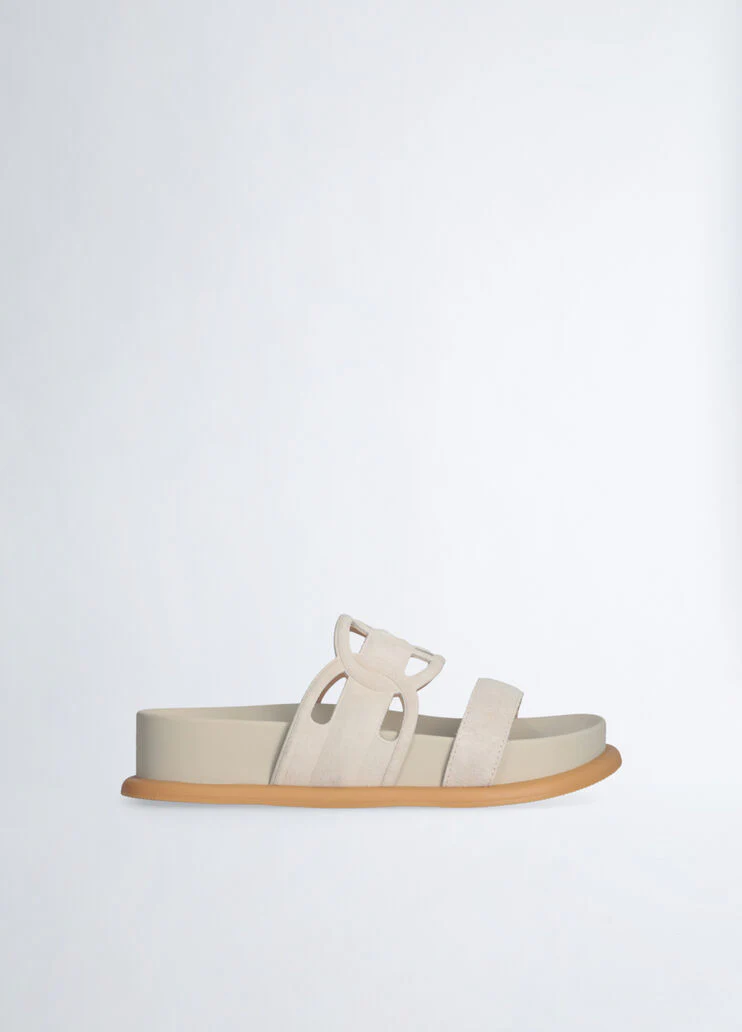 Sandals with maxi logo