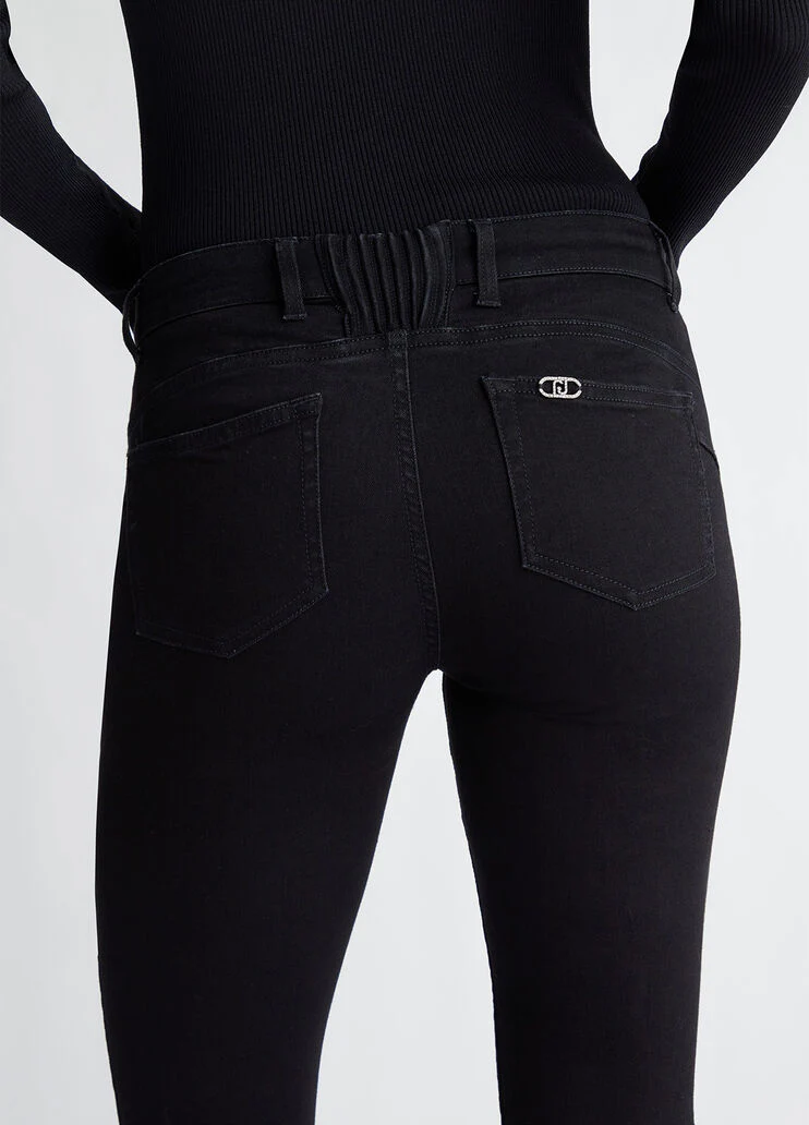 Low-rise super-flared jeans