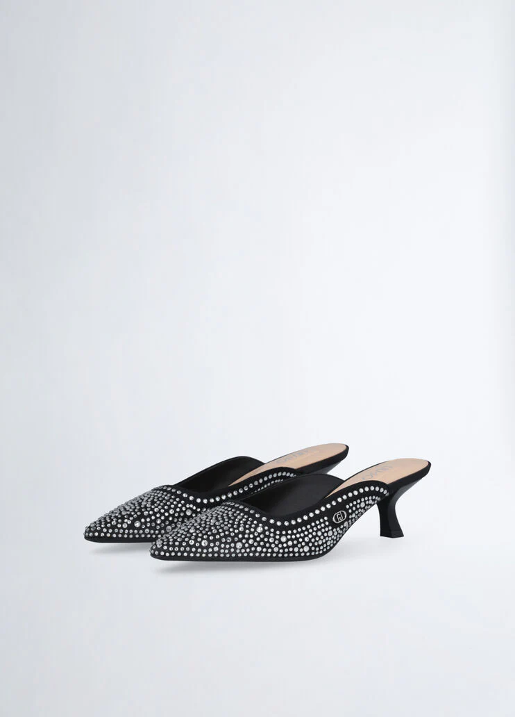 Full rhinestone mules