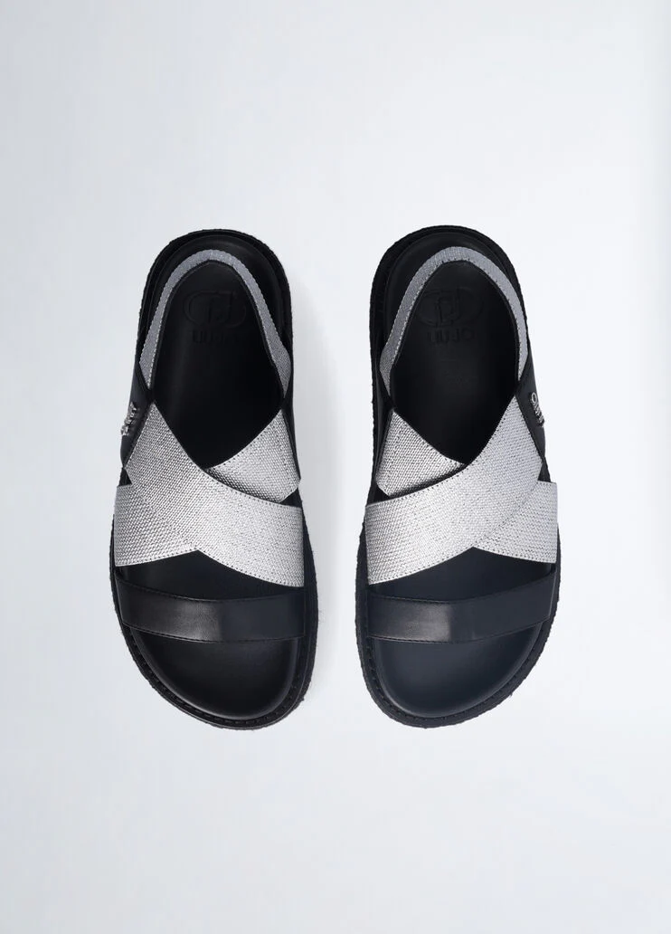 Woven platform sandals