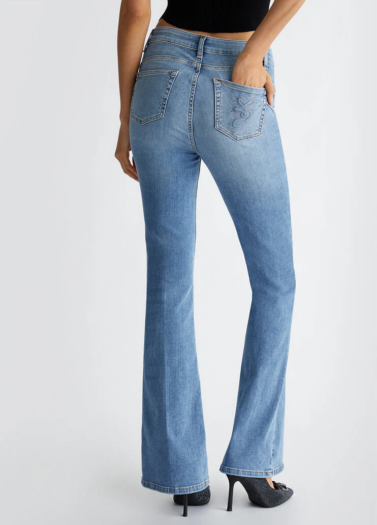 High-rise flared jeans